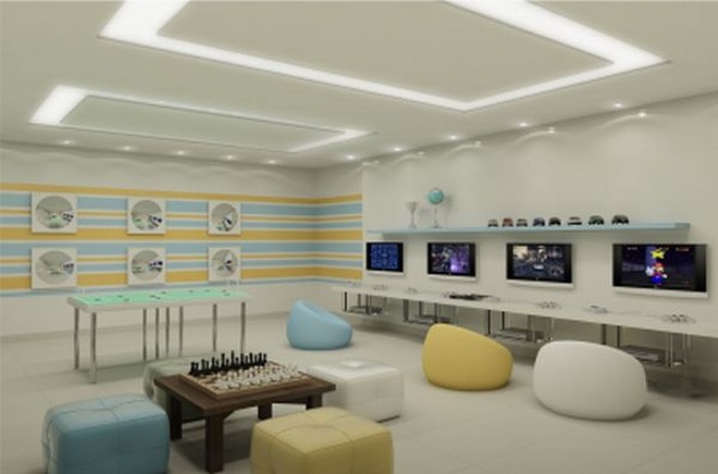 Projeto do salão de jogos do empreendimento Castel di Bettega, da MRV, no bairro Portão | 