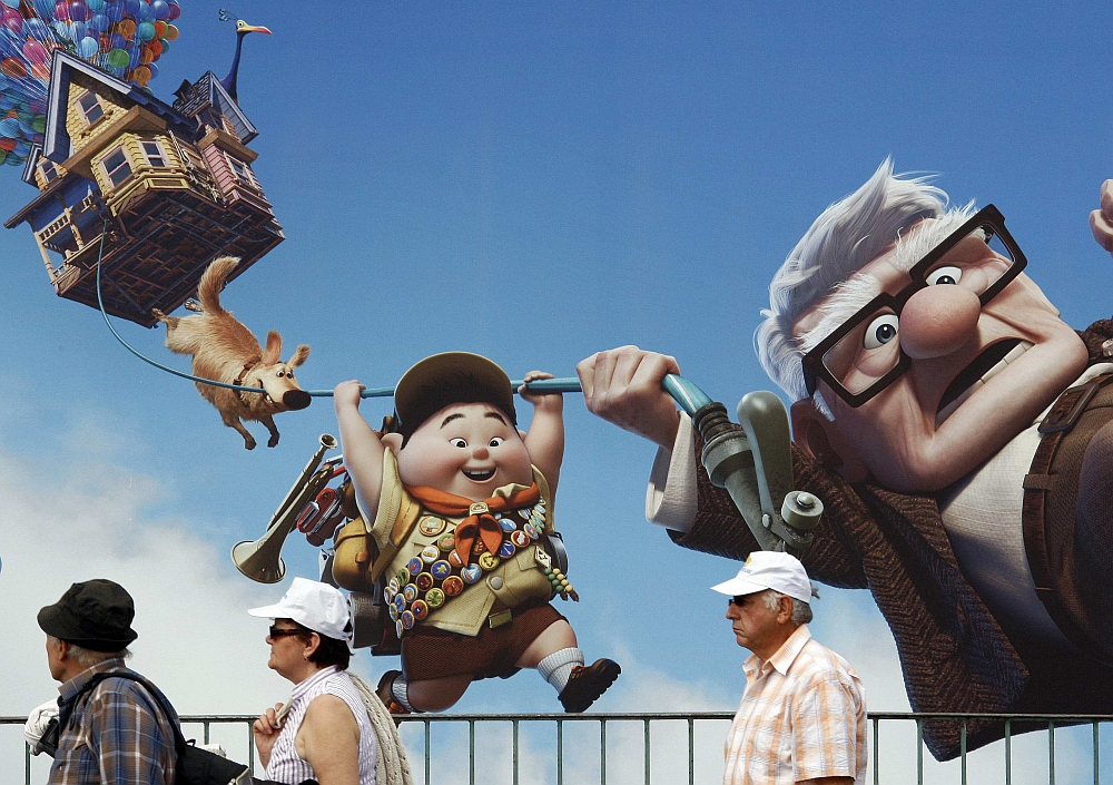 Cartaz divulga o filme "Up - Altas Aventuras", que faz sua estreia mundial no Festival de Cannes | Reuters/Regis Duvignau