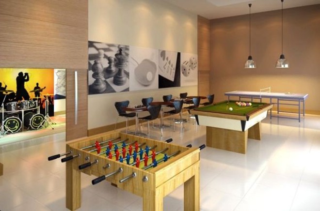 Projeção do salão de jogos do Acqua Verde Family Space |