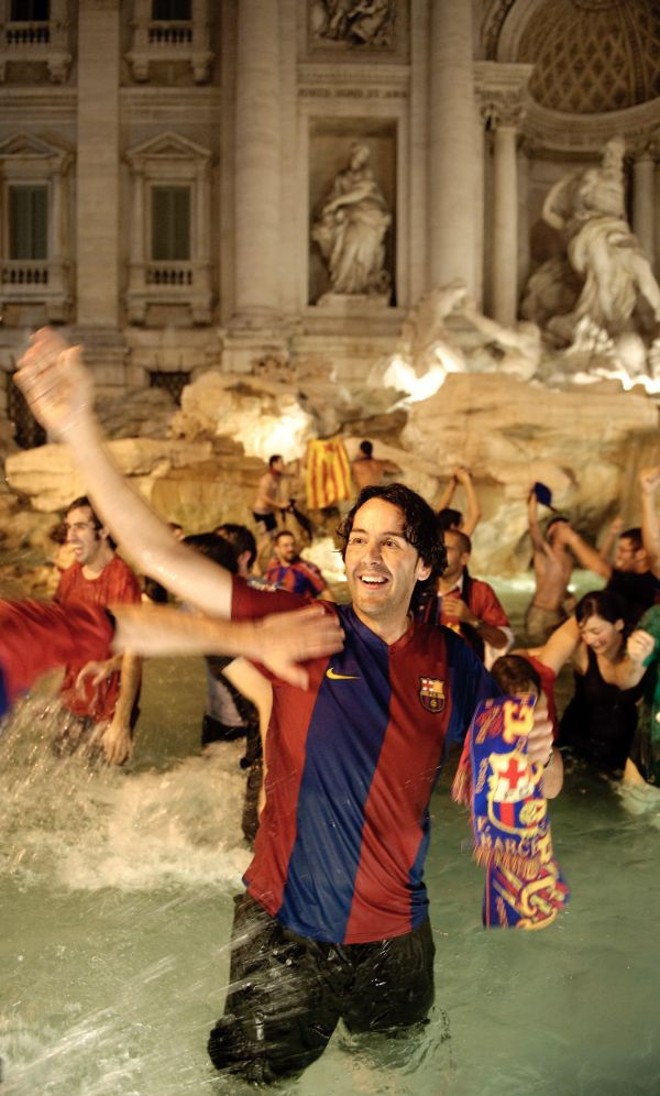 A festa ganhou pontos turísticos de Roma, como a Fontana Di Trevi | 