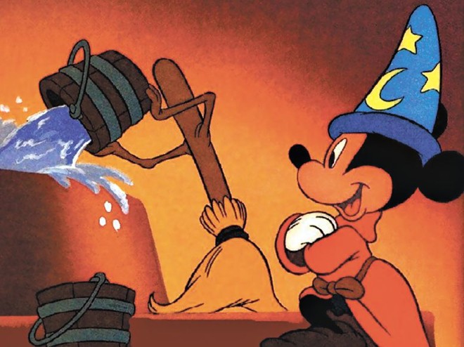 Mickey Mouse, em cena de Fantasia | 