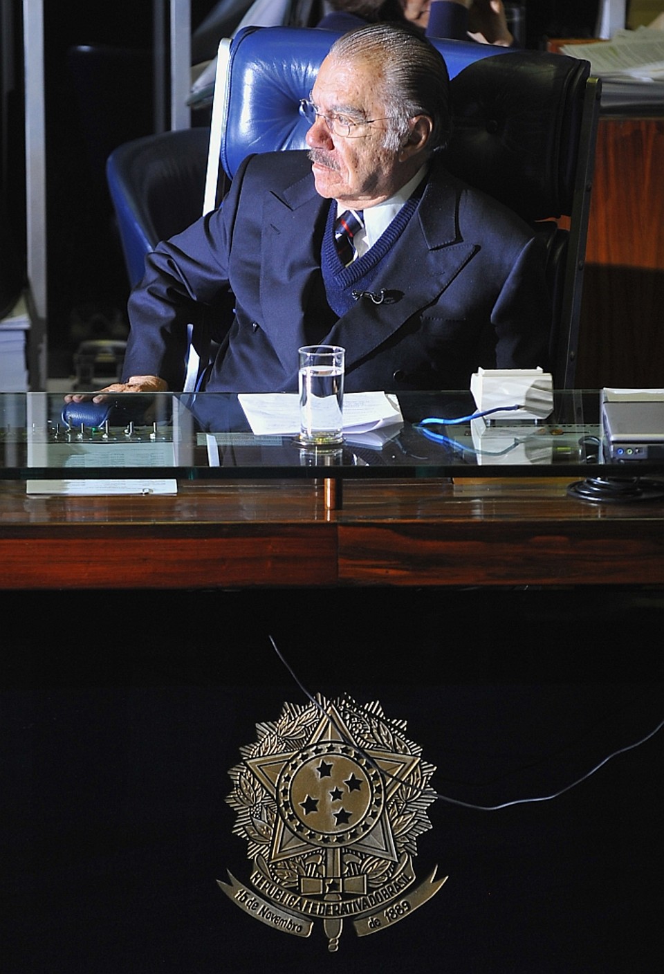 O presidente do Senado, José Sarney, concedeu entrevista coletiva na qual promete abrir comissão de sindicância para apurar denúncias | Fabio Rodrigues Pozzebom/Abr