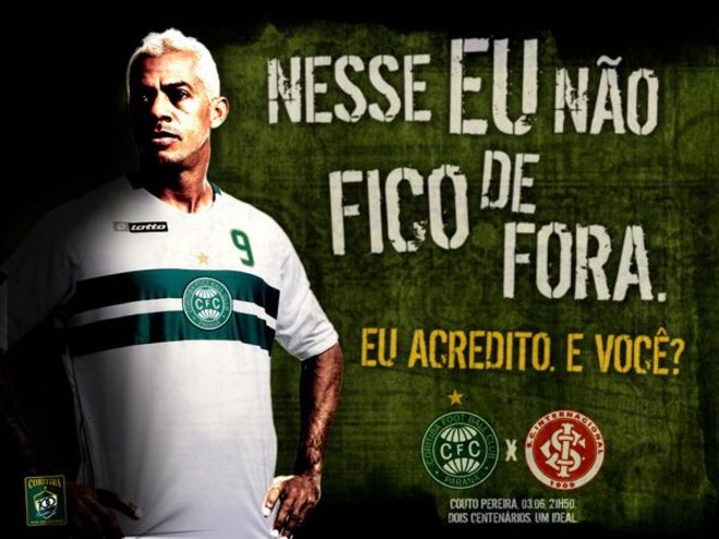e Marcelinho Paraíba na campanha de marketing do Coxa para transmitir confiança ao torcedor |