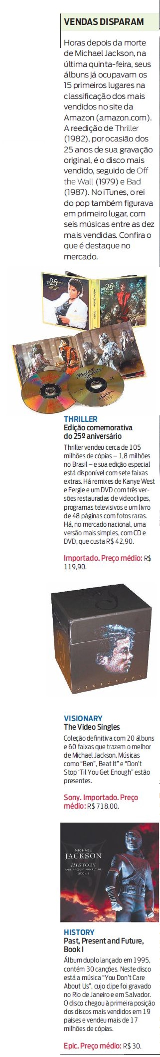 Vendas disparam após a morte do cantor | 