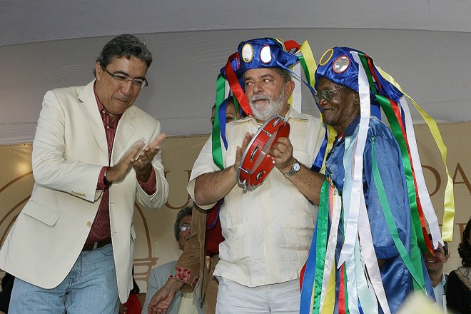 O governador de Sergipe, Marcelo Déda e o presidente Luiz Inácio Lula da Silva participam da cerimônia de inauguração das obra de recuperação em prédios do Quarteirão dos Trapiches | Domingos Tadeu/Presidência