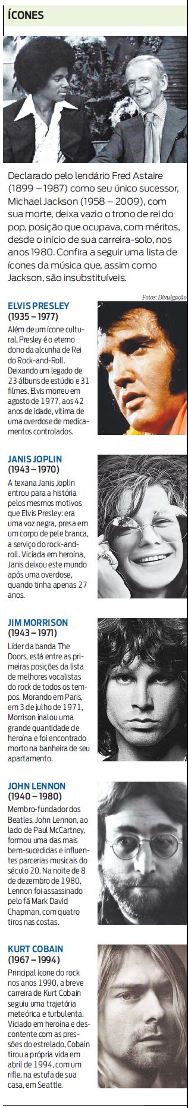 Ícones que morreram cedo | 