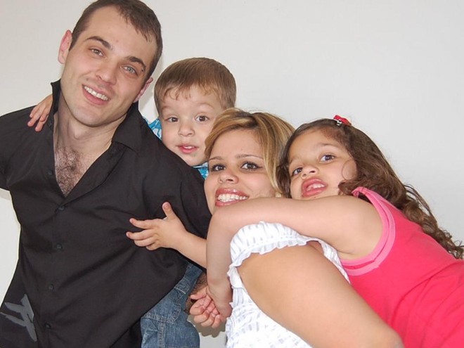 Rafael Cervi, Felipe, Dayana e Thaís | Arquivo de família