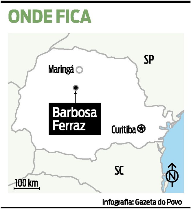 Veja onde fica Barbosa Ferraz | 