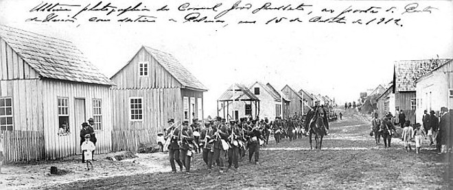 Porto União, a última foto de João Gualberto, outubro de 1912. Seria morto no Irani | 