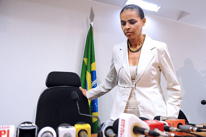 A senadora pelo Acre, Marina Silva, sai do PT depois de 30 anos e pode concorrer à Presidência pelo PV | Evaristo Sá / AFP