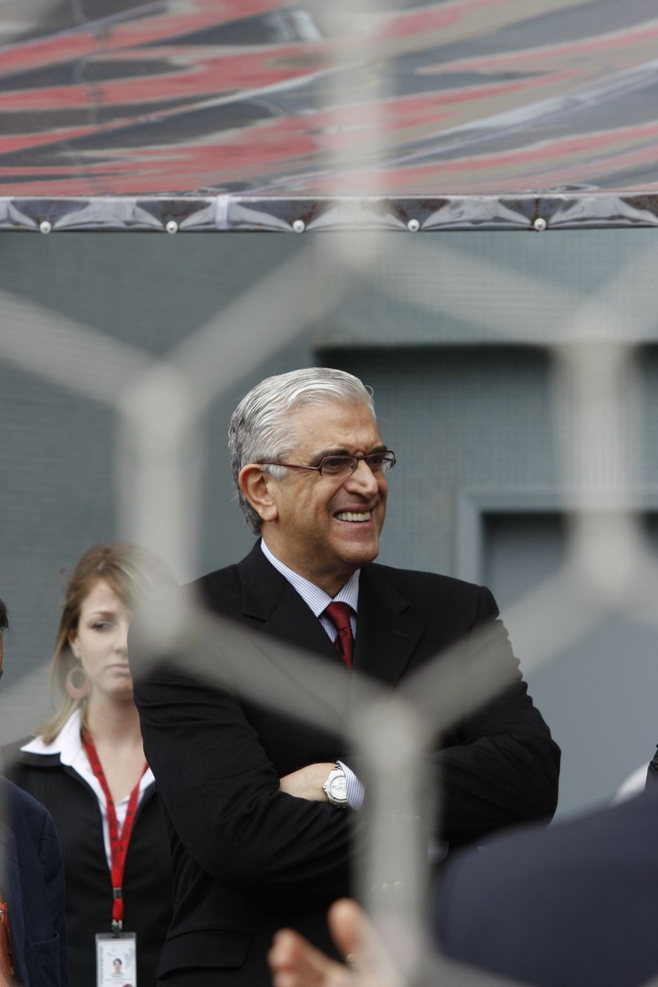 Mário Celso Petraglia durante inspeção da Arena para a Copa: ideias polêmicas | Daniel Derevecki/ Gazeta do Povo