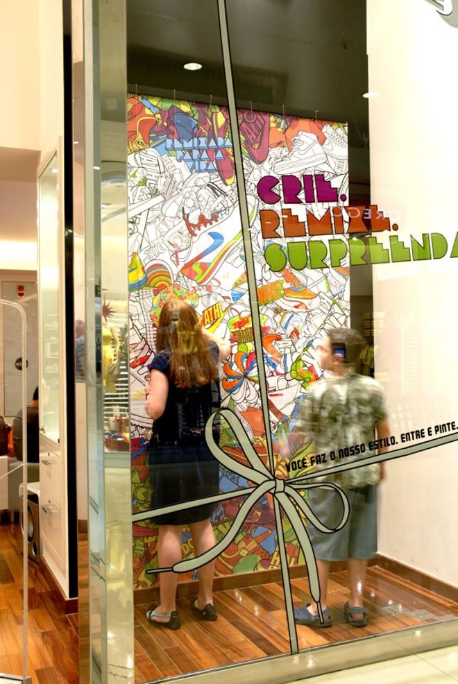 Nike Holiday 2008, outra ambientação do Art Office Design para a marca que buscou a interatividade por meio da interferência do consumidor. Prata na categoria Ambientes |