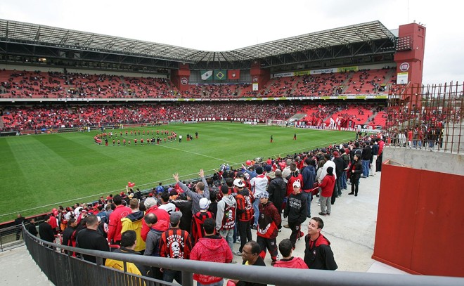 O jogo entre Atlético e São Paulo marcou a inauguração do setor Brasílio Itiberê |