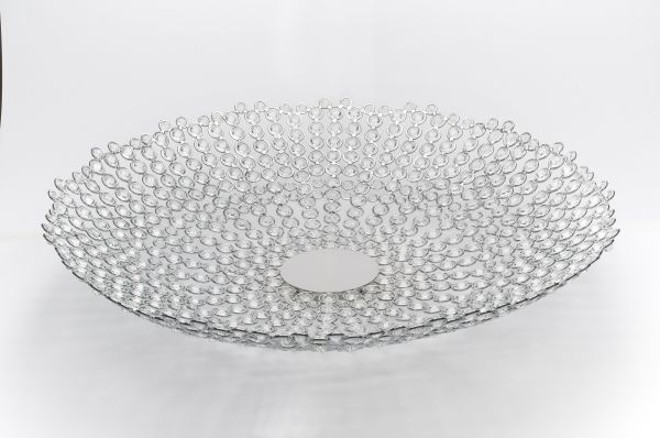 Fruteira cromada com cristais. Preço: R$ 857. À venda na Inove |