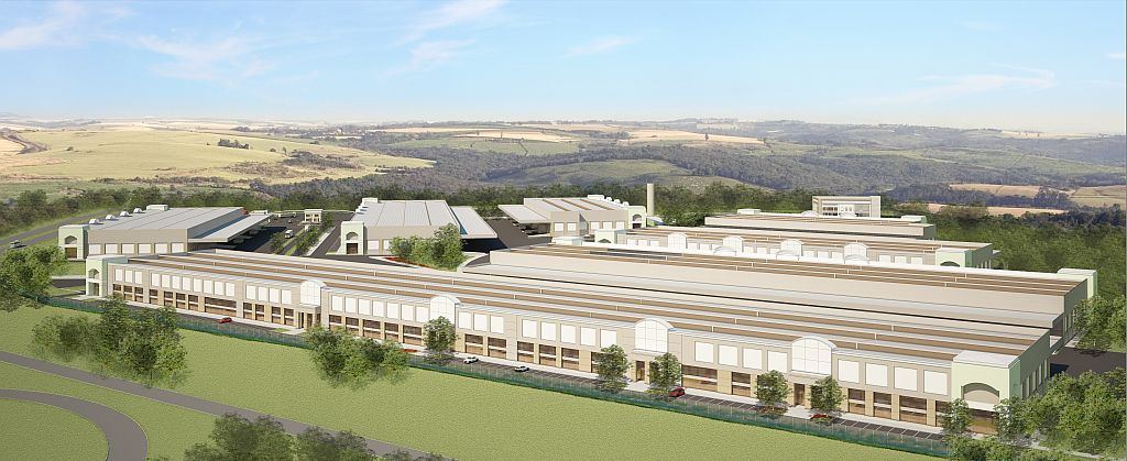 Perspectiva do condomínio industrial Portal do Porto, que será construído no Contorno Leste, em São José dos Pinhais | Divulgação