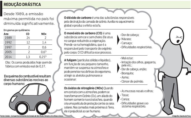 Saiba mais sobre a poluição causada por veículos |