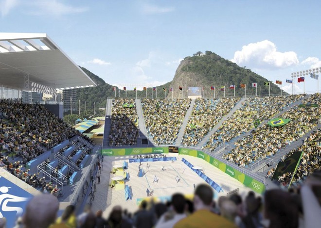 A arena do vôlei de praia, explorando as belezas naturais do Rio |