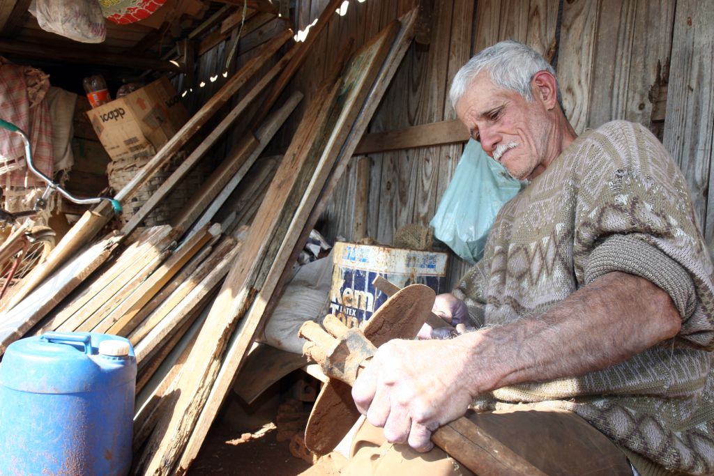 Mariano Machado Brasileiro cuida sozinho do sítio onde mora, em Ponta Grossa: saúde de ferro e remédios naturais para prevenir e tratar doenças | Henry Milleo/ Gazeta do Povo