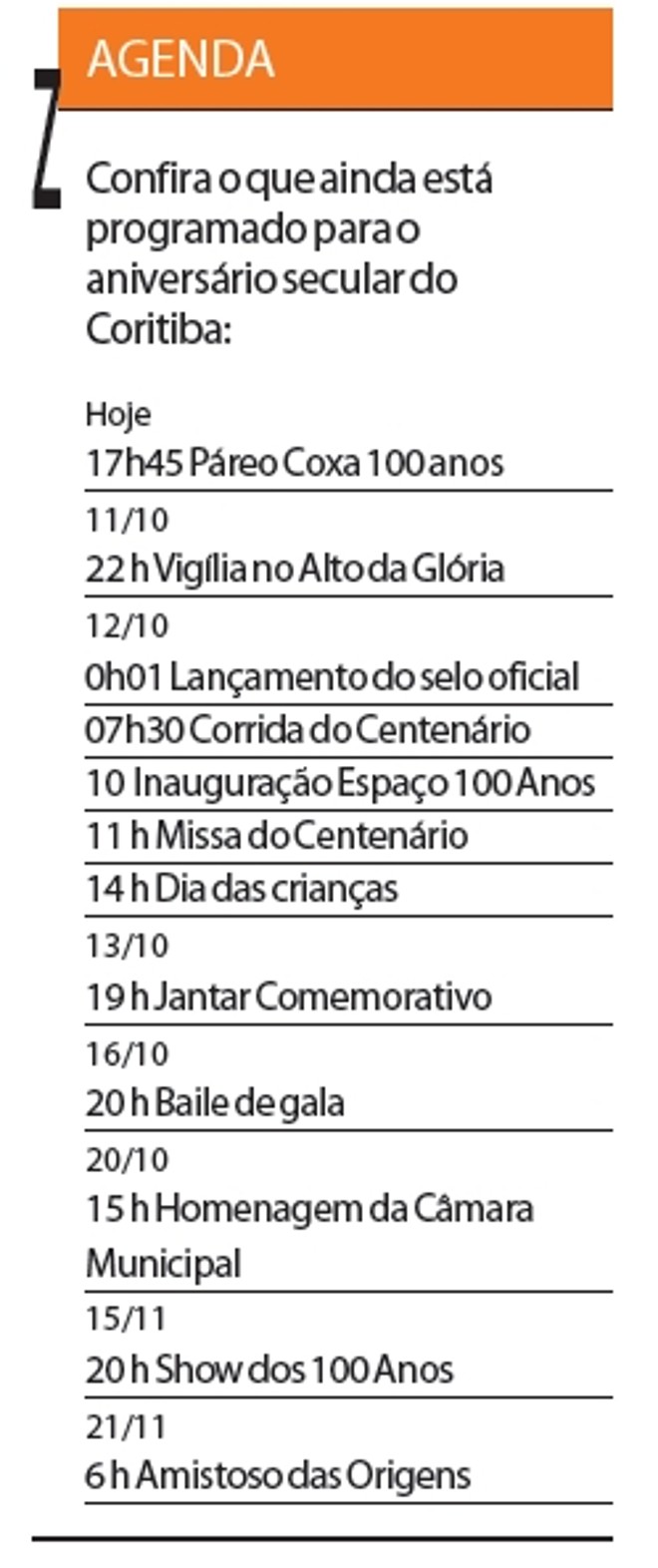Confira o que ainda está programado para o aniversário de 100 anos |