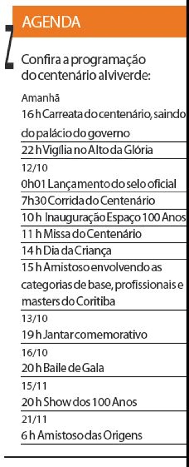 Confira a programação do centenário alviverde | 