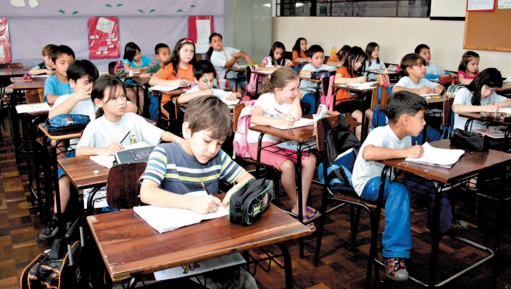 Escola Municipal Otacília Hasselmann de Oliveira, em Ponta Grossa: esforço em sala de aula para ir bem no Ideb | Roberto Soares/Gazeta do Povo