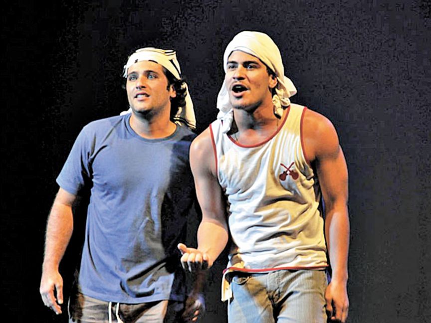 Gagliasso e Martins, em peça inspirada por Vento no Litoral, da Legião Urbana | Divulgação