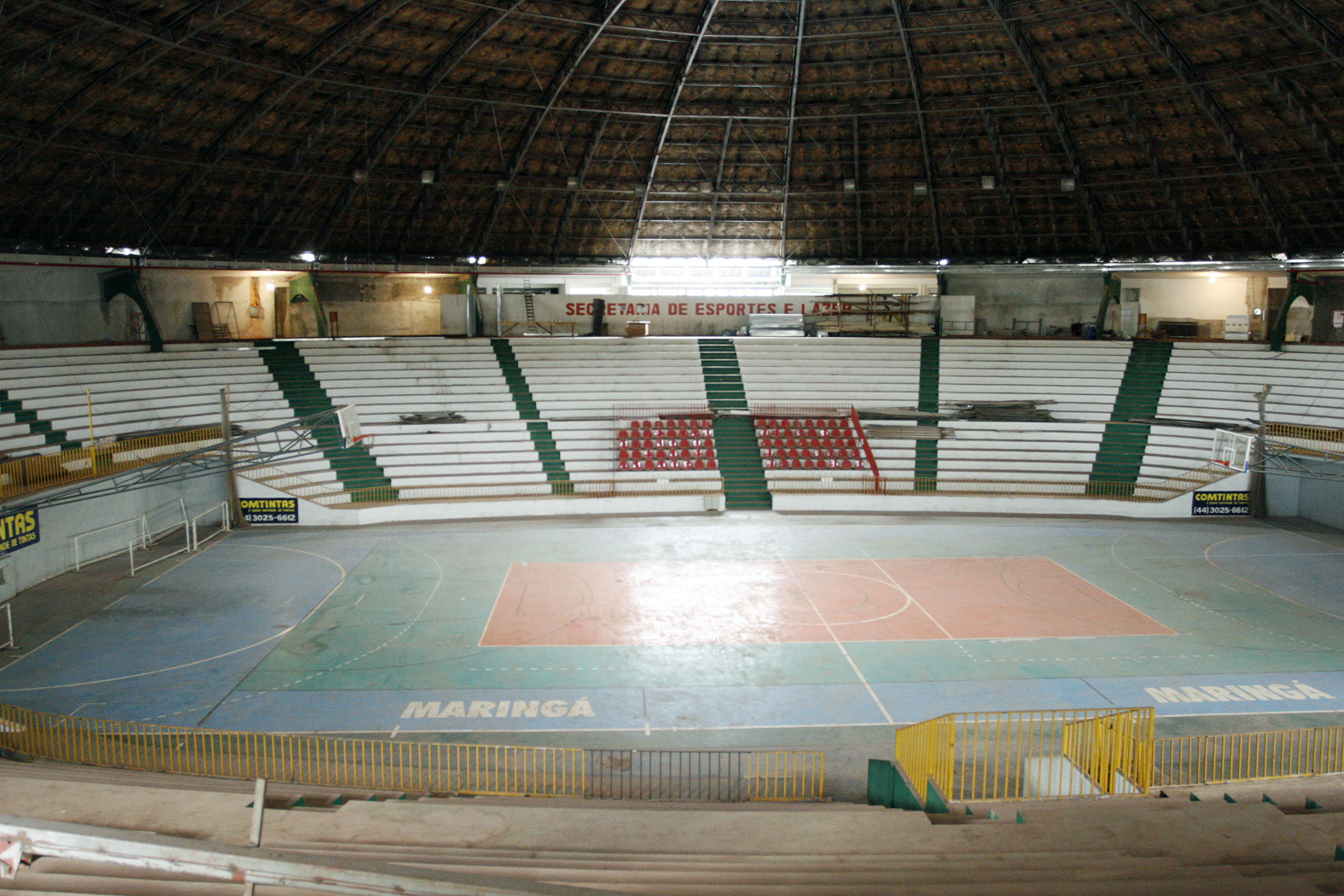 Ginásio ainda está sem cadeiras, sistema de climatização e acabamentos finais | Divulgação/PMM