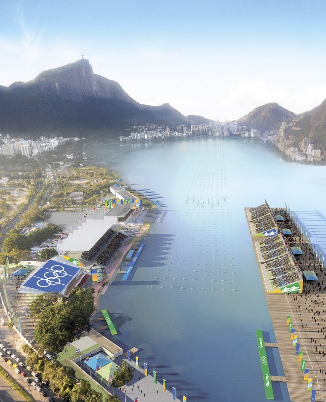 A raia das provas de remo e canoagem. |
