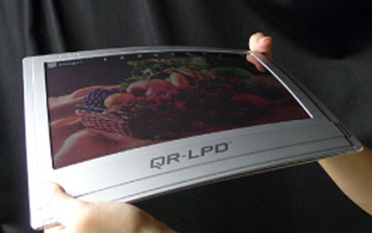 Divulgação Protótipo de leitor digital tem tela flexível | Divulgação