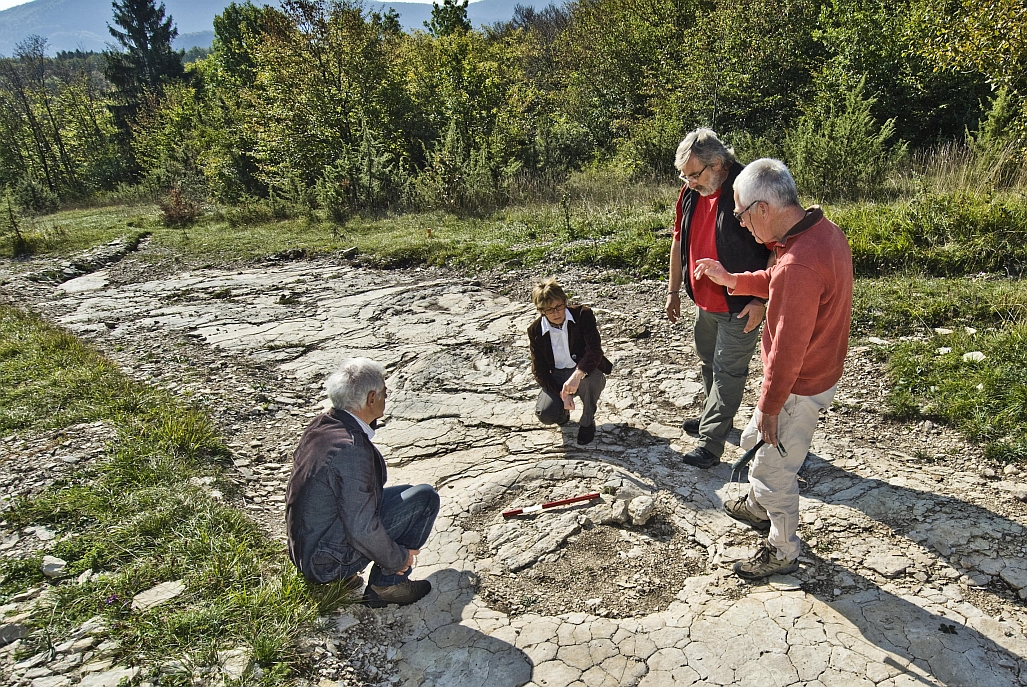 Cientistas franceses examinam pegada de 150 milhões de anos na cordilheira de Jura | AFP