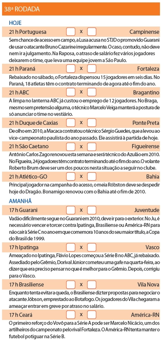 Confira os jogos da rodada na série B | 