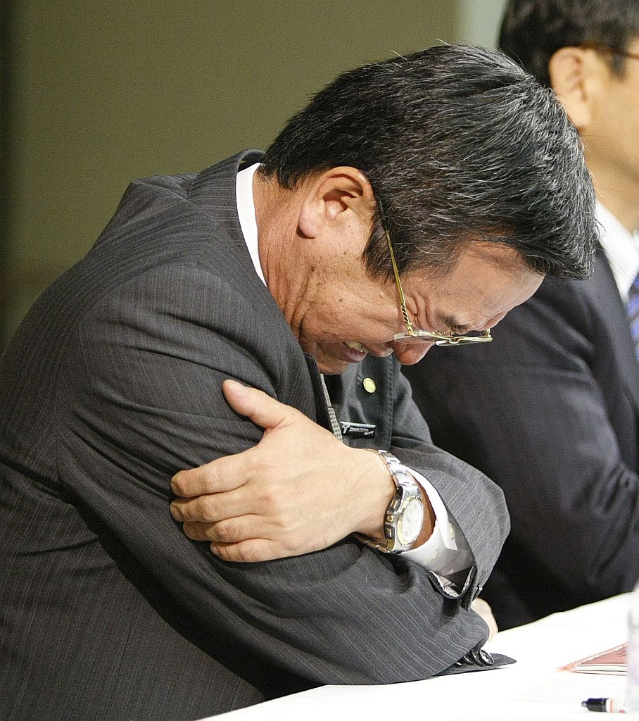 O diretor da equipe, Tadashi Yamashina, chorou durante o anúncio da saída | Issei Kato/ Reuters