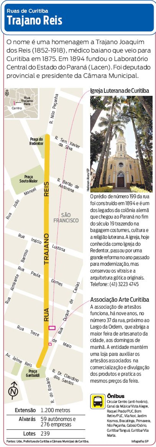 Confira a localização da Rua Trajano Reis |