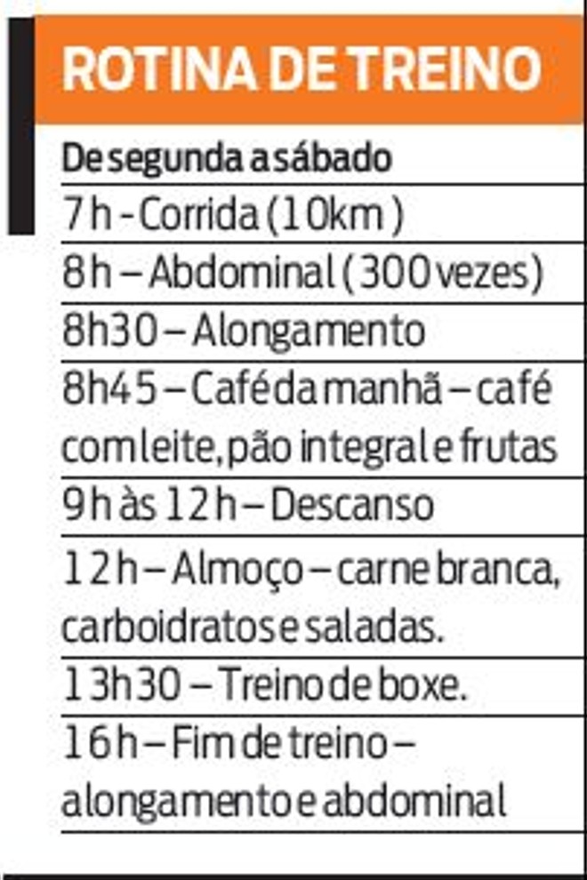 Confira a rotina de treino de Rosilete |