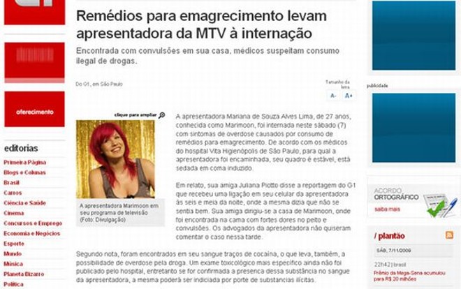 Mensagem fraudulenta copia layout do G1 para enganar internautas | 