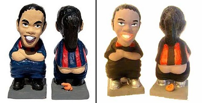 O brasileiro Ronaldinho Gaúcho também tem os seus bonequinhos |