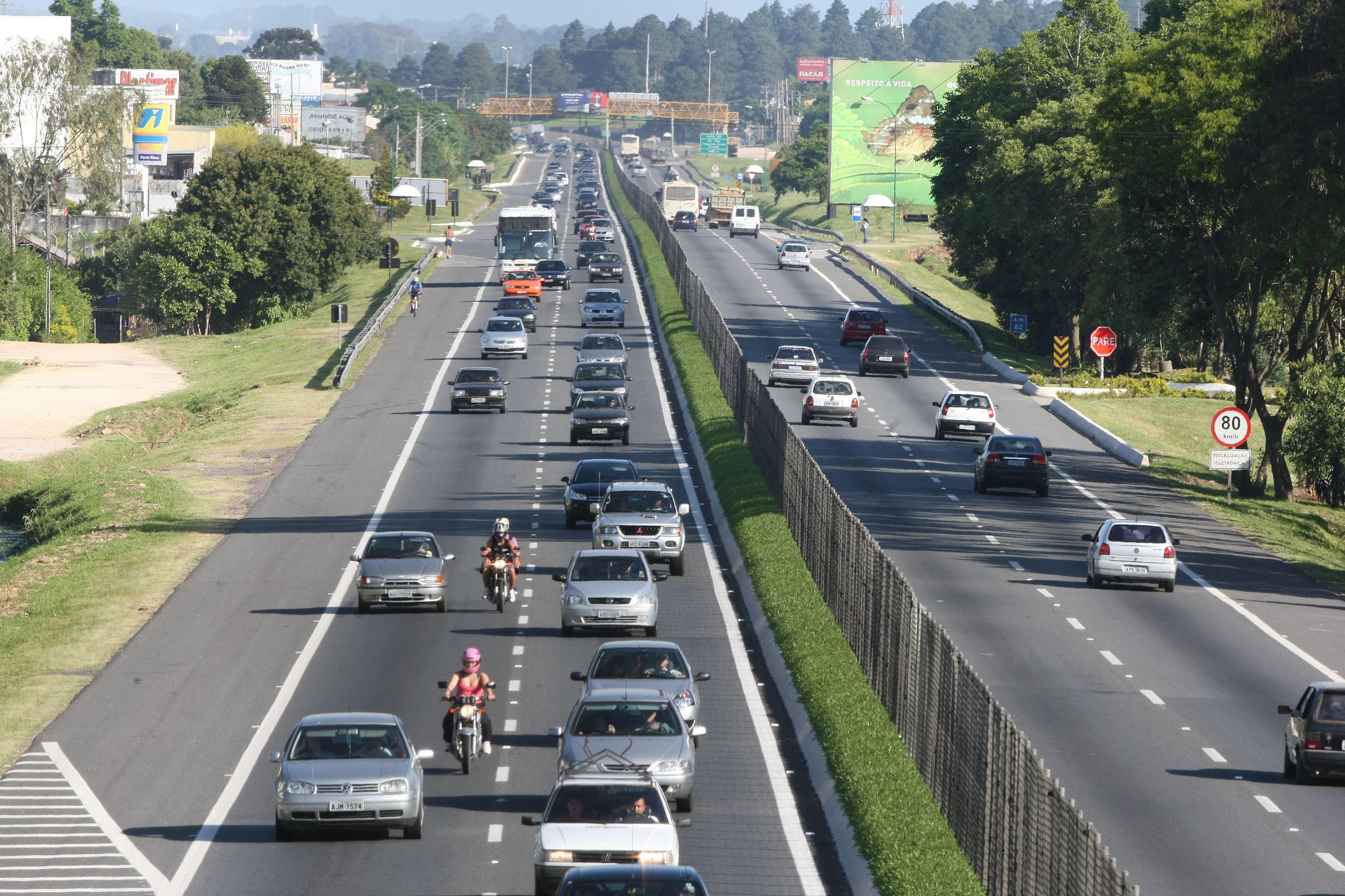 Concessionária Ecovia registrou picos de até 2,6 mil carros por hora na BR-277 em direção a Curitiba | Pedro Serapio - Agência de Notícias Gazeta do Povo