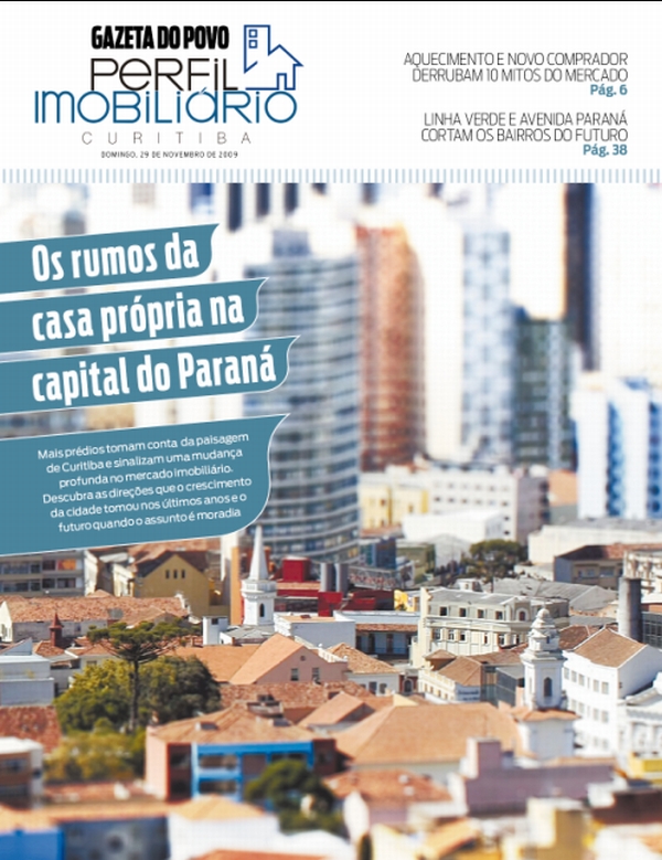 Capa da revista Perfil Imobiliário de Curitiba que sai no domingo, 29, encartada na Gazeta do Povo |