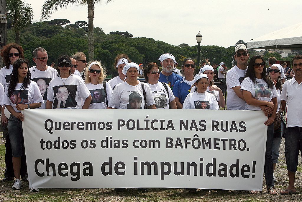 Familiares pediram o fim da impunidade para motoristas criminosos | Hedeson Alves/Gazeta do Povo