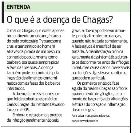 Entenda o que é o mal de Chagas |