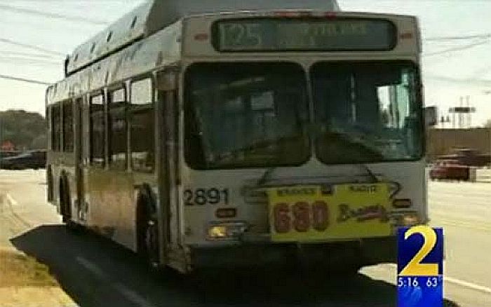 Linha de ônibus em que aconteceu o incidente em Atlanta | Reprodução/WSBTV