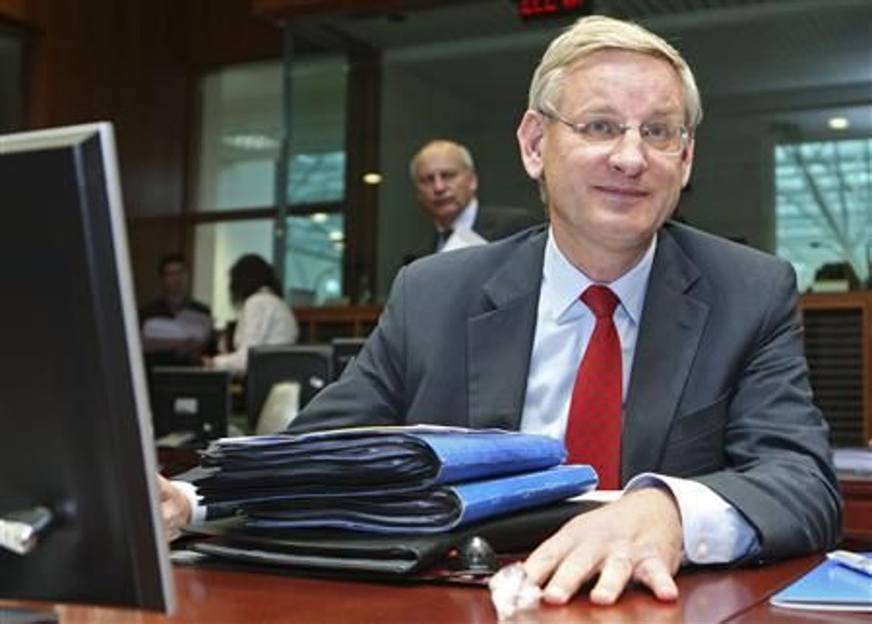 O chanceler sueco, Carl Bildt, disse que os seus colegas da União Europeia discutirão na terça-feira (17) o apoio à causa palestina | REUTERS/Thierry Roge