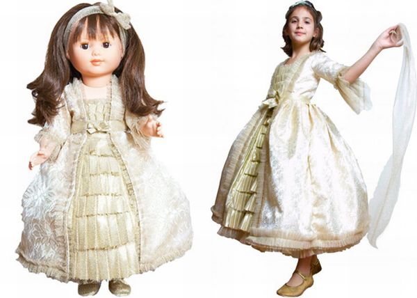 Boneca e vestido desenvolvidos por Lagerfeld para ajudar projeto social | Divulgação