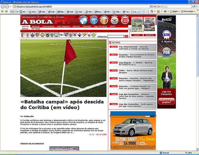 Português A Bola exibiu vídeo da confusão | 