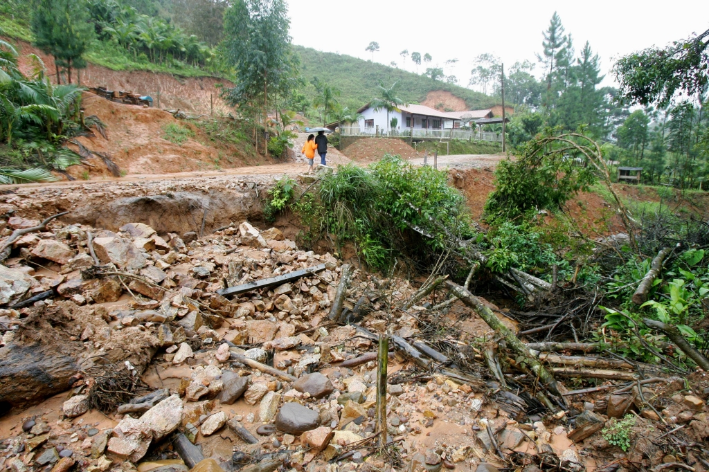 Ilhota, no Vale do Itajaí, foi uma das cidades mais atingidas pelos deslizamentos de terra em 2008 | Daniel Castellano/Gazeta do Povo