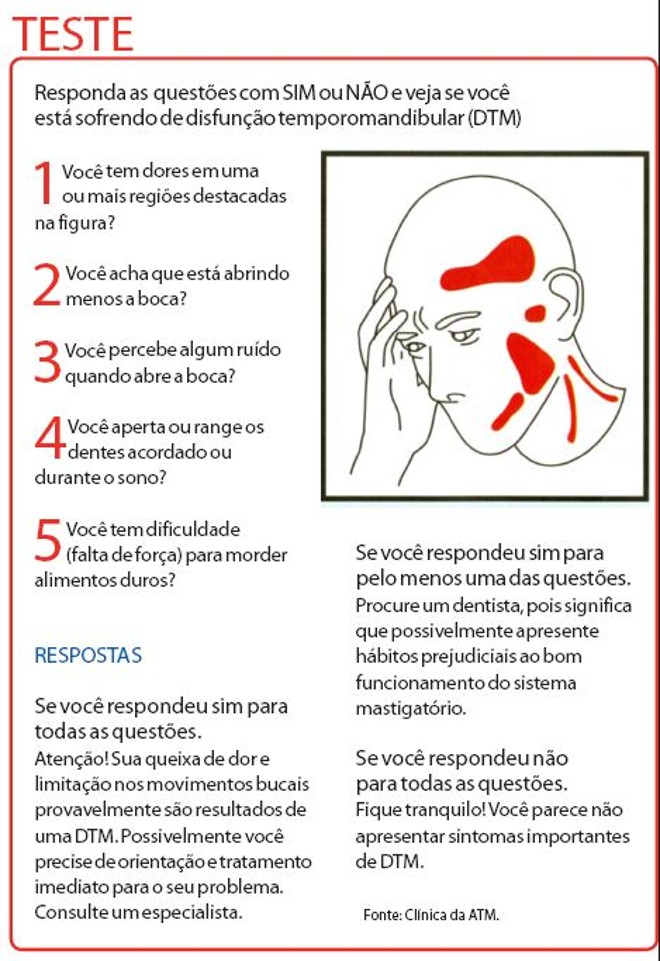 Veja se você está sofrendo de disfuncao temporomandibular |