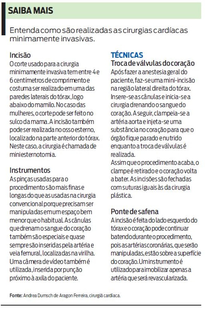 Entenda como são realizadas as cirurgias cardíacas minimamente invasivas | 
