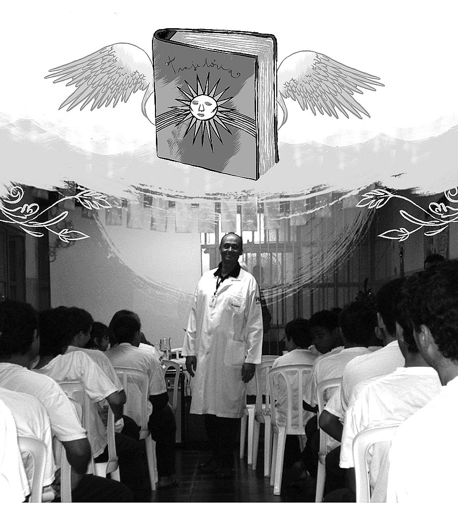 | Foto: Educador Valdecir. Arte: Felipe Lima