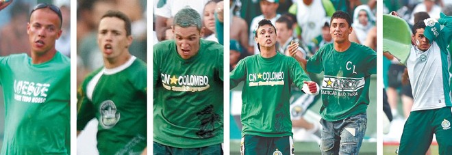 Os envolvidos na confusão no Couto Pereira, domingo, não fizeram questão de esconder os rostos e agora a polícia espera identificá-los pelas imagens de videos e fotos |