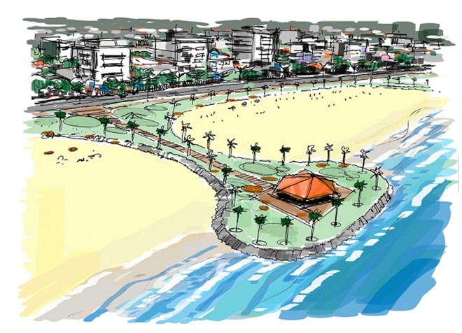 Projeto da orla de Matinhos revitalizada |